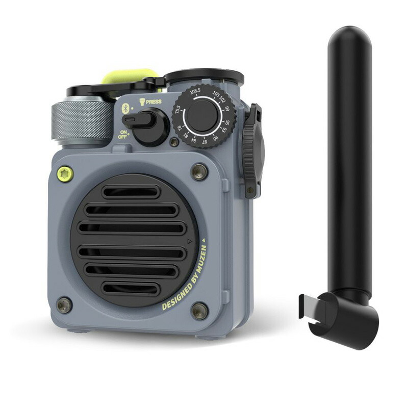 MUZEN Bluetooth対応スピーカー（メタルグレー） MW-PVXI3GY MUZEN Wild Mini 第3世代