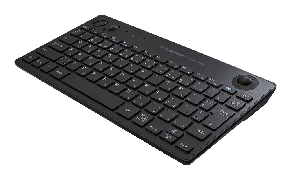 ナカバヤシ 無線トラックボールキーボード 日本語配列80キー(ブラック) FKB-R252BK