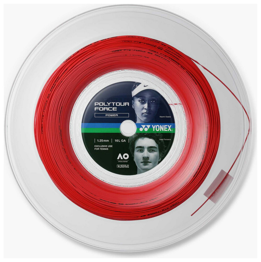 ヨネックス 硬式テニス用ストリング ポリツアーフォース125 200m（ブライトレッド） YO-PTFO25R2-212 YONEX