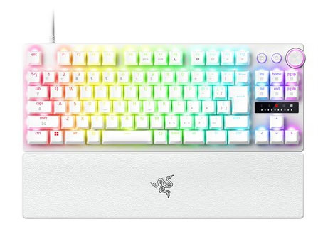 Razer 【国内定まり品】ゲーミングキーボード Huntsman V3 Pro Tenkeyless 8KHz JP 日本語取り合わせ（White Edition）  RZ03-05521200-R3J1