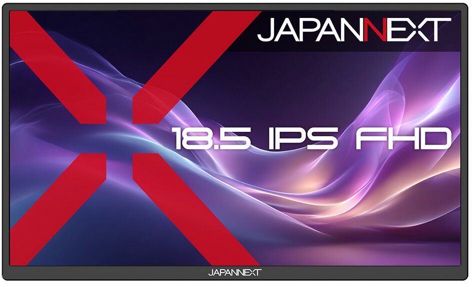 JAPANNEXT｜ジャパンネクスト モバイル液晶ディスプレイ(18.5型/IPS(ADS)/FullHD 1920×1080/60Hz/14ms/HDR/miniHDMI2.0/USB TYPE-C/VESA)(ブラック)  JN-MD-IPS185F