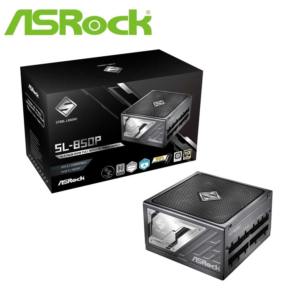 ASRock｜アスロック Steel Legend 850w Platinum 電源ユニット（ブラック） SL-850P