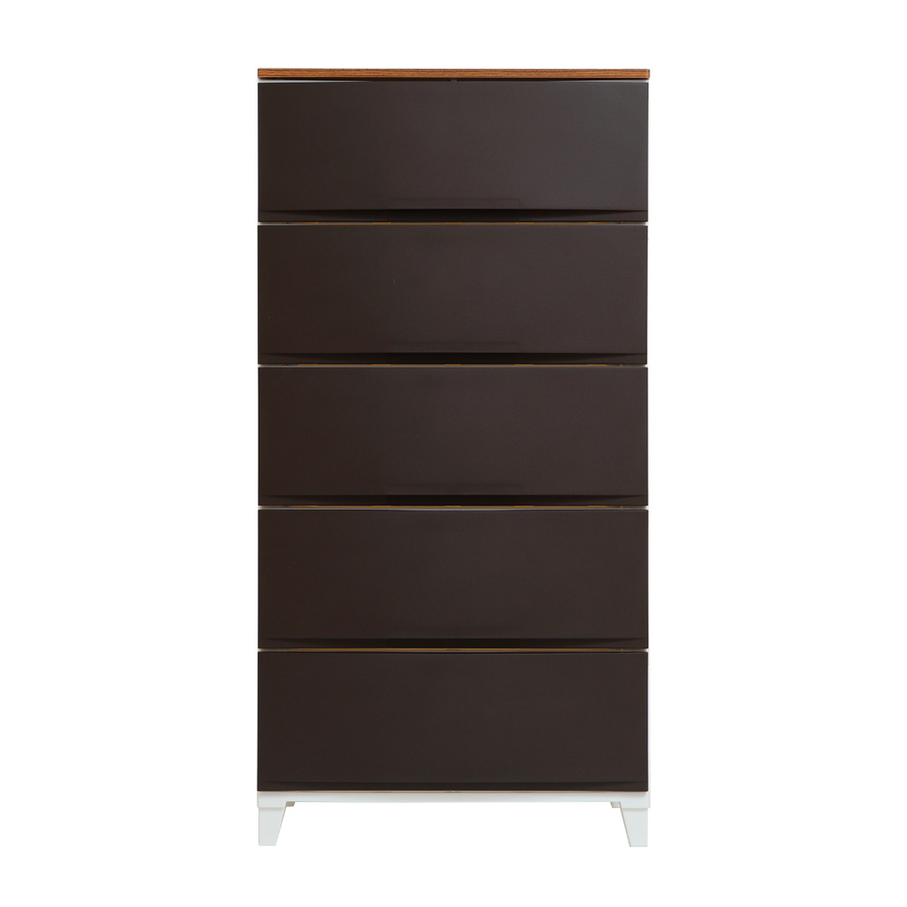 サンカ チェスト ルームスシェード木天板 5段ワイド 幅54&times;奥行42&times;高さ107.5cm（ブラウン） RSDM-S545BR 収納ケース [RSDMS545BR]｜Joshin web 家電とPCの大型専門店
