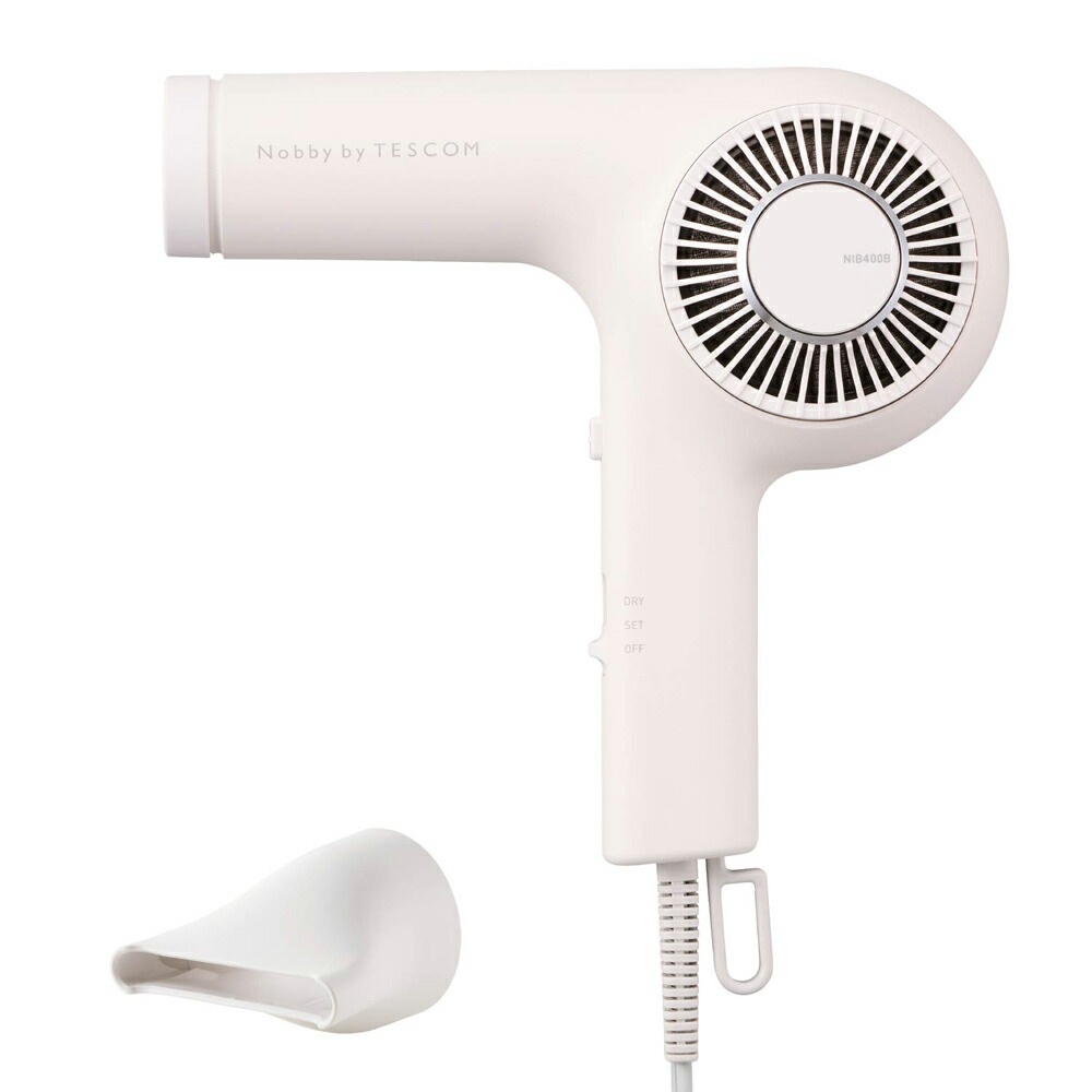 テスコム ヘアードライヤー (ホワイトアッシュ） NIB400B-W TESCOM プロフェッショナル トライバランスイオン(TM) ヘアドライヤー [NIB400BW]