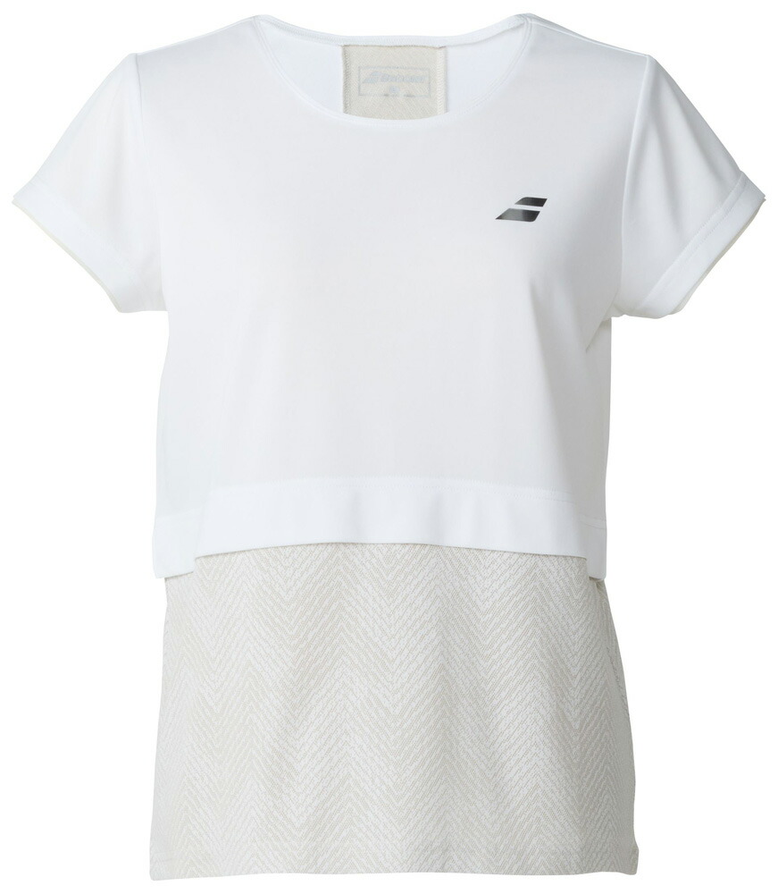 BabolaT(バボラ) レディース 半袖取り組みプルオーバー VS SHORT SLEEVE SHIRT（白いこと・大きさ：XL） BWG5370-WH00-XL