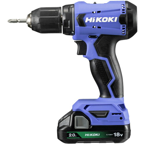 HiKOKI 18V コードレスドライバドリル 50N・m (2.0Ah乾電池(BSL1820M)×2個・申し受ける器(UC18YKSL)付き添い人) FDS18DA(2BG) ハイコーキ(日立工機)