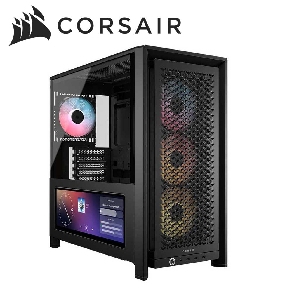 CORSAIR｜コルセア 真っただ中高閣型パソコン容れもの FRAME 4000D LCD RS ARGB Premium Mid-Tower Black（黒いこと）  CC-9011326-WW