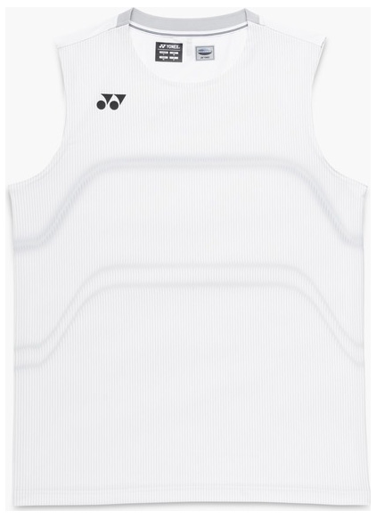 ヨネックス メンズ ゲームシャツ ノースリーブ（ホワイト・サイズ：L） YO-10714-011-L YONEX