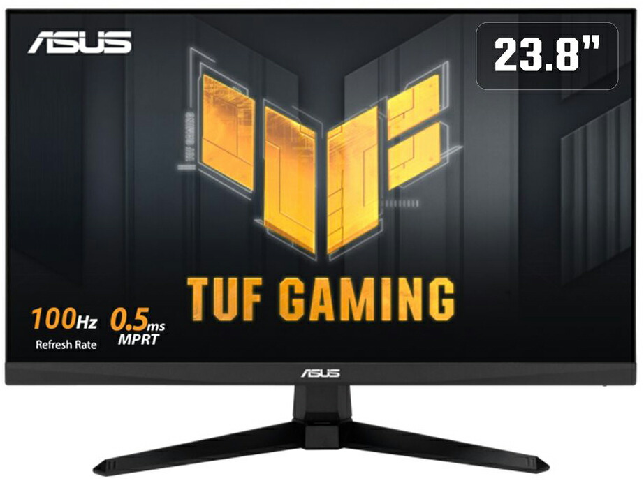 ASUS｜エイスース ゲーミング液晶見せびらかす(23.8型/IPS/FullHD 1920×1080/100サイクル/0.5ms/HDMI1.4/VESA/3年引き受ける)(黒いこと) TUF Gaming VG246H1A