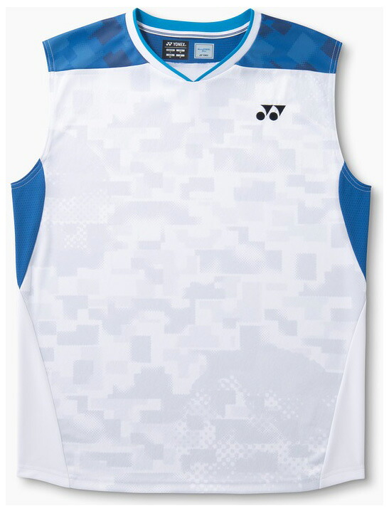 ヨネックス メンズ ゲームシャツ ノースリーブ(ホワイト・サイズ:O) YO-10755-011-O YONEX