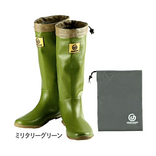 ジャングルジム タタムブーツ 3Lサイズ27.5～28.0cm (ミリタリーグリーン) J706_3L TATAMUBOOTS 折りたたみ長靴