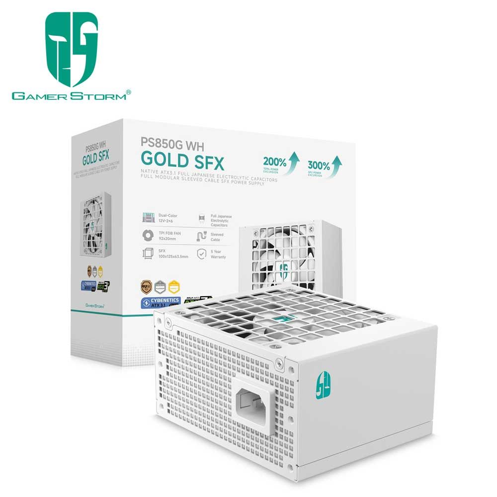 GamerStorm｜ゲーマーストーム ATX 3.1対応 Cybenetics Platinum認証 電源ユニット PS850G WH（ホワイト） R-PS850G-FE0W-JGJP