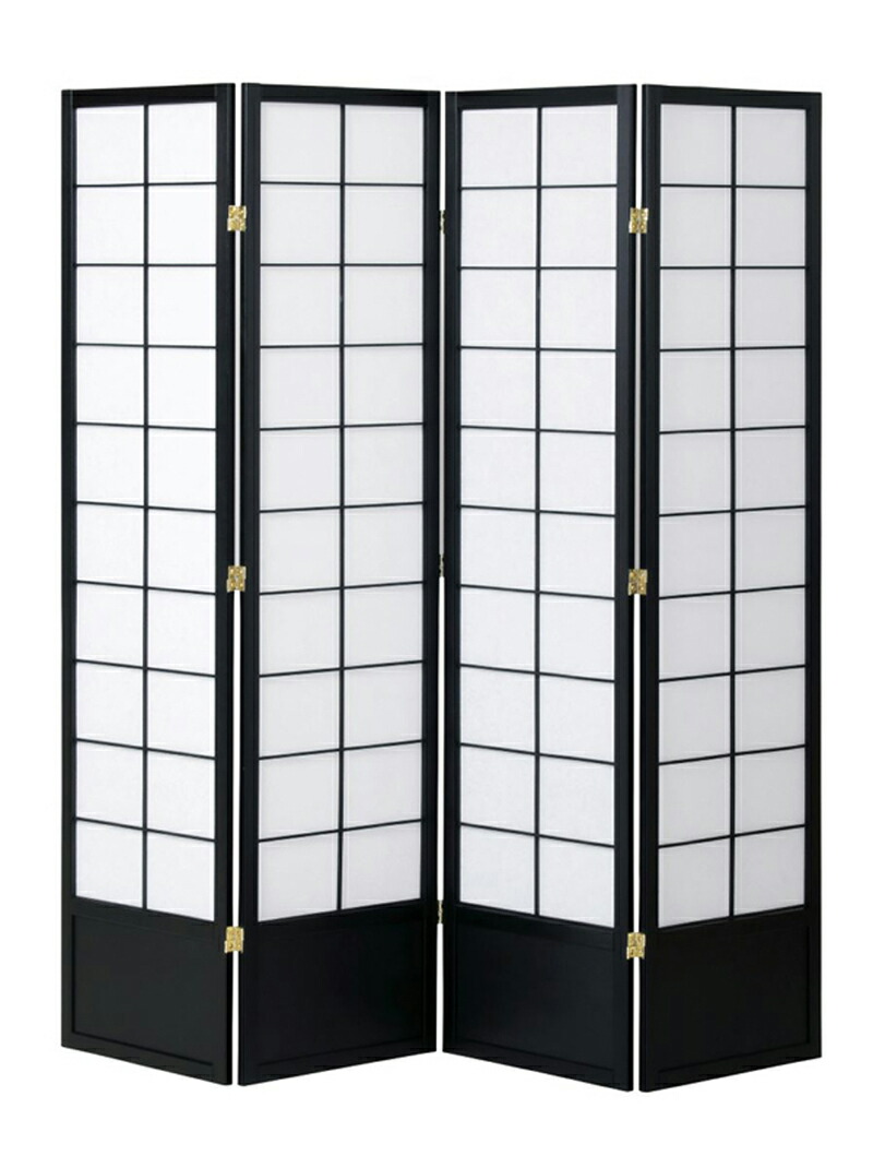 弘益 和風衝立4連 黒いこと KOEKI-JPS1804BK  [KOEKIJPS1804BK]