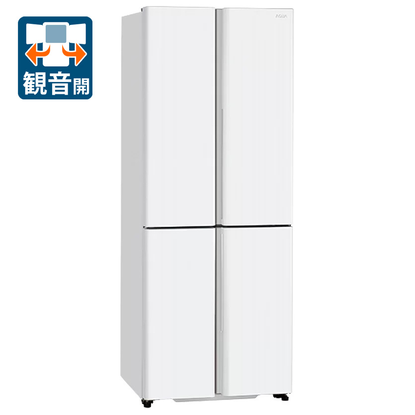 （標準設置料込_Aｴﾘｱのみ）アクア 420L 4ドア冷蔵庫（パールグレー） AQR-TZ42A-H AQUA [AQRTZ42AH]