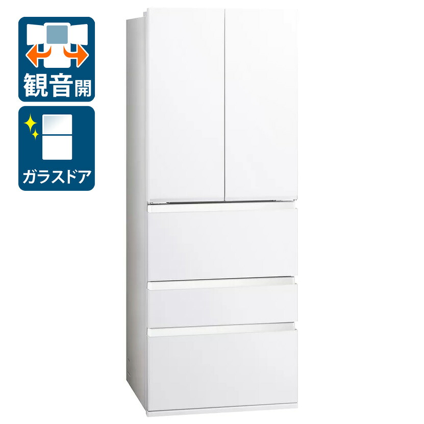 （標準設置料込_Aｴﾘｱのみ）アクア 501L 6ドア冷蔵庫（マットクリアホワイト） AQR-TXA50A-W AQUA [AQRTXA50AW]｜Joshin web 家電とPCの大型専門店