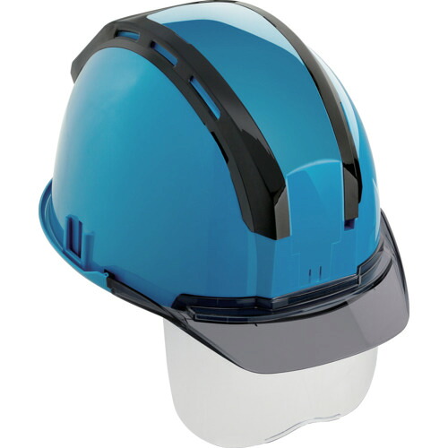 TJMデザイン ヘルメット セフメット(セフ取付溝付ヘルメット) ブルー スモーク シールド付 HSBLCSSB|Joshin web 家電とPCの大型専門店