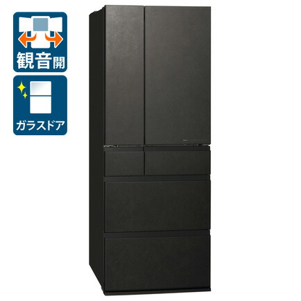 （標準設置料込_Aｴﾘｱのみ）パナソニック 601L 6ドア冷蔵庫（ストーンブラック） NR-F60WX3-K Panasonic [NRF60WX3K]