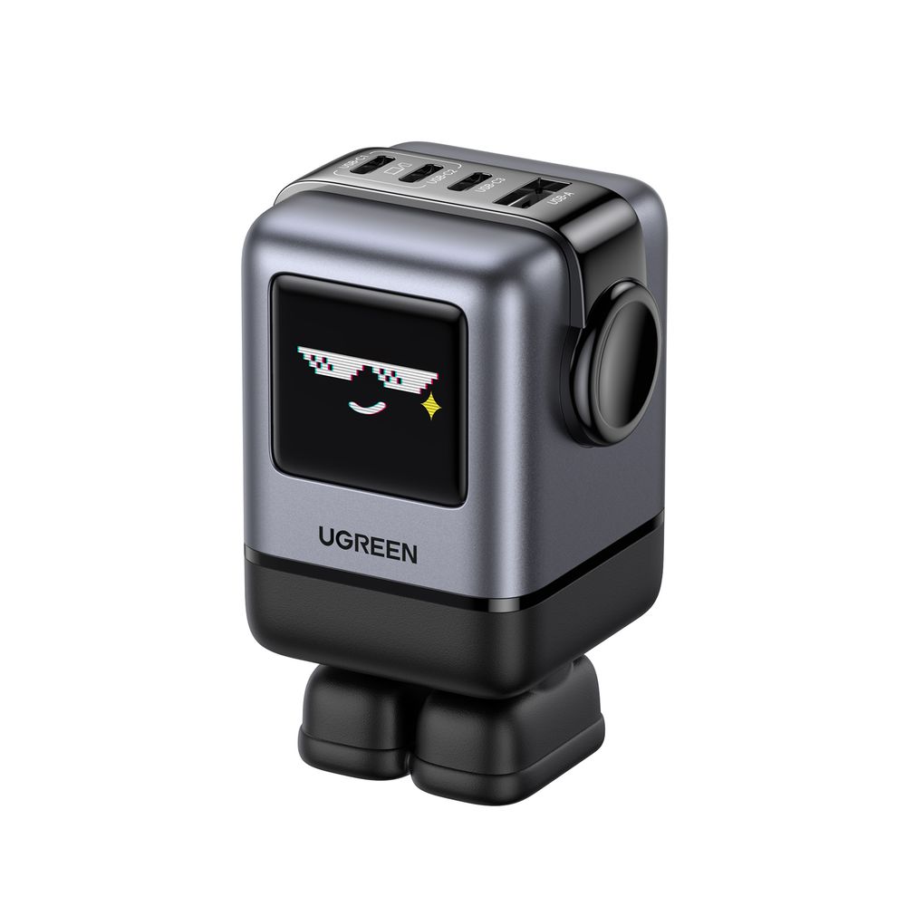 UGREEN｜ユーグリーン PD3.0/QC4+相応う 100W 手っとり早い申し受ける器 Uno USB-C×3 USB-A×1（空白文字薄墨色）  45514B
