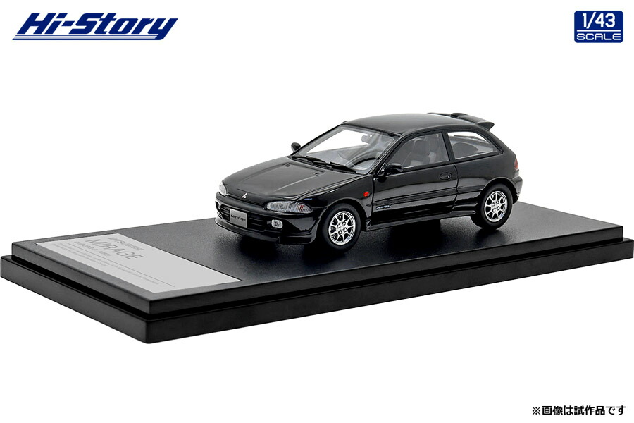 ご機嫌謂われ因縁 1/43 MITSUBISHI MIRAGE CYBORG-R (1992) ピレネー黒いこと【HS429BK】 ミニカー おもちゃ-乗り物のおもちゃ