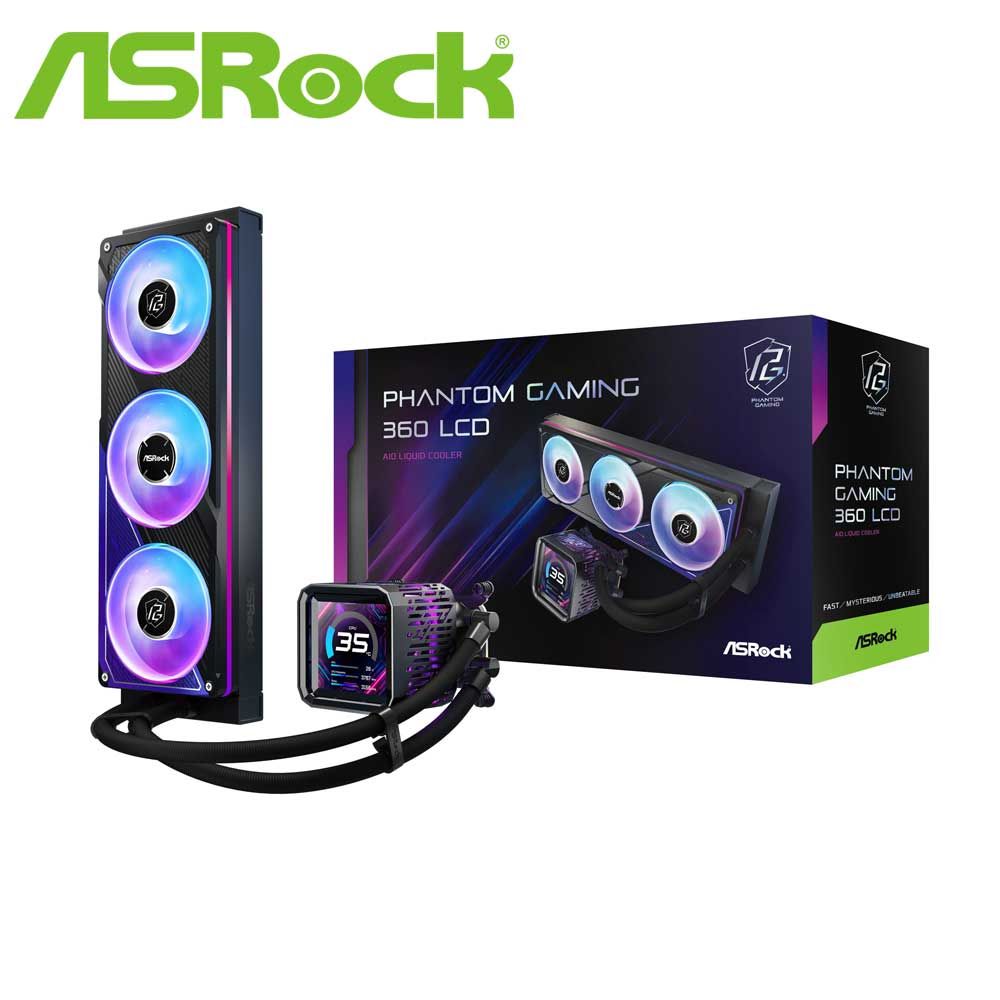 ASRock｜アスロック 水冷一体型中央処理装置空調設備  Phantom Gaming 360 LCD（黒いこと）  PHANTOMGAMING360LCD