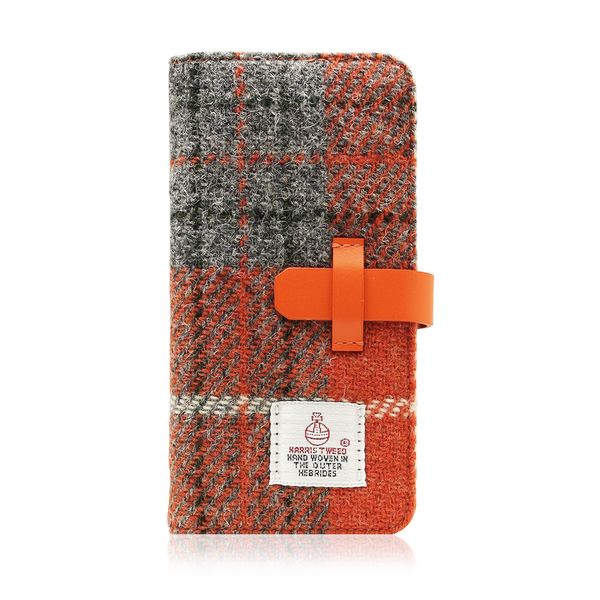 SLG Design iPhone SE3/SE2/8/7用 手帳型ケース Harris Tweed Diary(オレンジ×グレー) SD8119I7|Joshin web 家電とPCの大型専門店