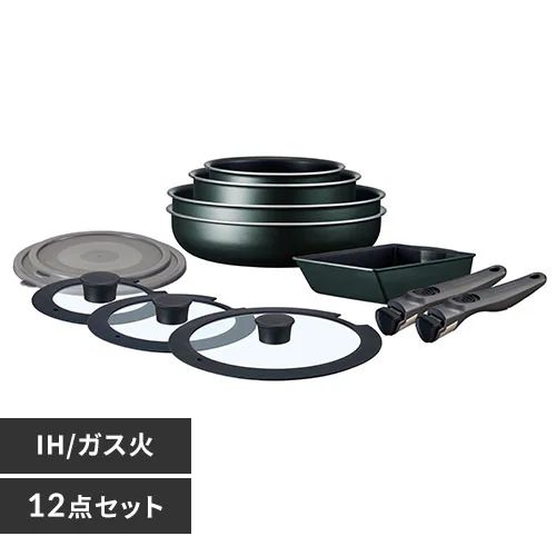 アイリスオーヤマ 【IH相応う】フライパン 12点仕掛ける うす暗い緑であること EHDC-T12Sダ-クグリ-ン IRIS OHYAMA ダイヤモンドコートパンTERA [EHDCT12Sダクグリン]