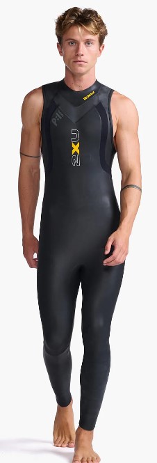 2XU メンズ トライアスロン用情の籠もった背広P:1 プロペルスリーブレス（BLK/AMB・大いさ：S） MW4992C-BLK/AMB-S 2XU Propel:1 Sleeveless Wetsuit 2XU（ツー・タイムズ・ユー）