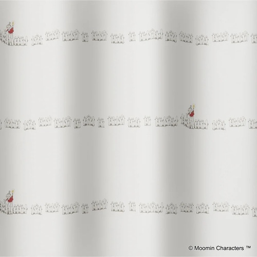 スミノエ(SUMINOE) MOOMIN/ニョロニョロ ボーダー 遮光2級カーテン 1枚入り (幅100×高さ200cm･アイボリー) A1044-100-200 ドレープカーテン(323-76340) [A1044100200]