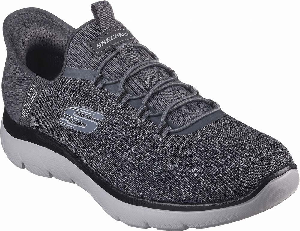 スケッチャーズ メンズ シューズ スリップインズ サミッツ キー ペース SUMMITS-KEY PACE（チャコール/ブラック・サイズ：27.5cm） SKC-232469W-CCB-27.5 SKECHERS