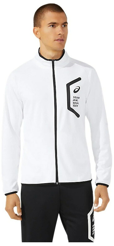 アシックス メンズ トレーニングジャケット（ブリリアントホワイト・サイズ：XL） 2031D909-100-XL TEAM　HEX　KNIT　JKT　RE