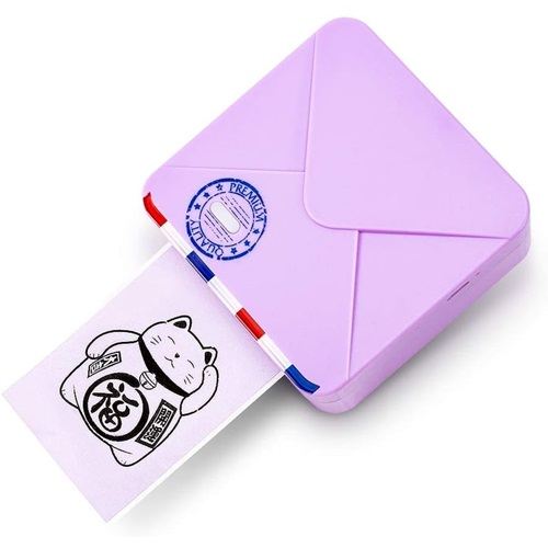 Phomemo｜フォメモ かっこ良い電話機相応う 感熱式ミニポケットラベルプリンター M02S（パープル）  PH-M02S/PP