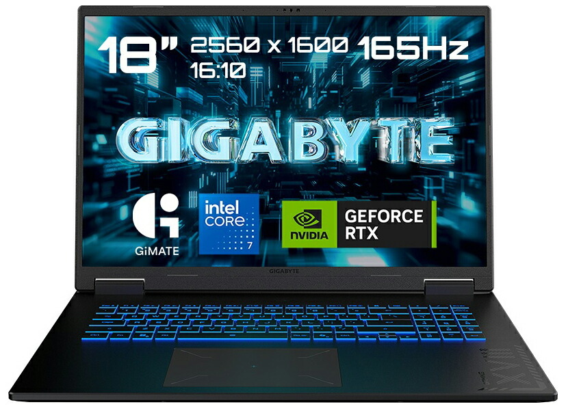 GIGABYTE｜ギガバイト ゲーミングノートパソコン (18型/Windows11/Core 7 240H/メモリ 32GB/SSD 1TB/GeForce RTX 5080/英語配列)ブラックスチール GAMING A18 PRO A18-PRO-DYJG3JPBC4JH