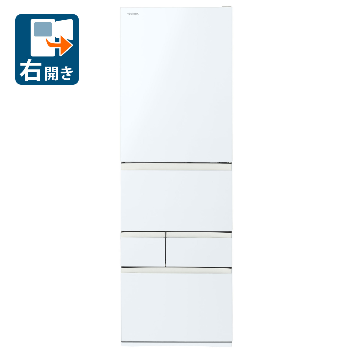 （標準設置料込_Aｴﾘｱのみ）東芝 465L 5ドア冷蔵庫（グランホワイト）【右開き】 GR-A470GSH(EW) TOSHIBA [GRA470GSHEW]｜Joshin web 家電とPCの大型専門店