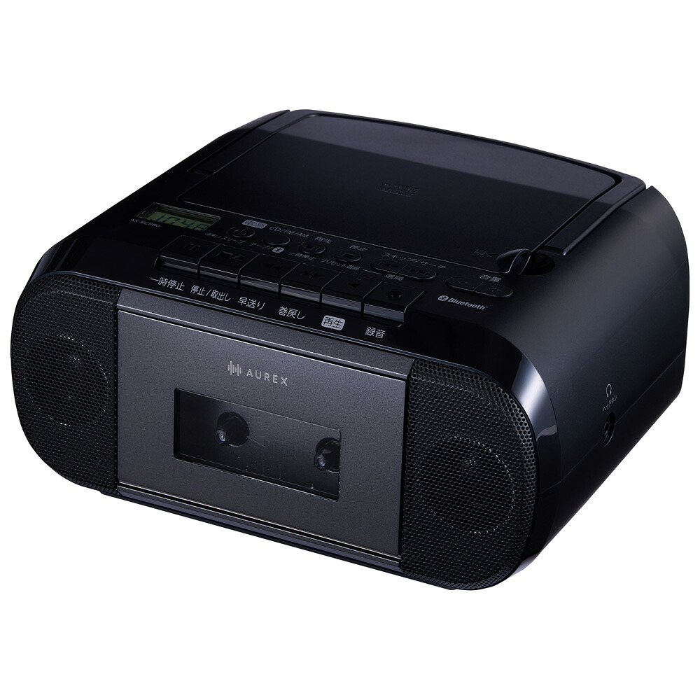 東芝 Bluetooth対応　CDラジオカセットレコーダー（ブラック） AX-KCR80(K) TOSHIBA　AUREX
