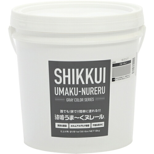 日本プラスター 建築・内装用壁材 うま～くヌレール 18kg ブルーグレー 12UN33 15,444円