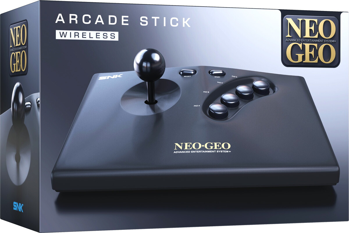 PLAION NEOGEO AES+　ワイヤレスアーケードスティック　ブラック [1180849 ネオジオ AES+ ア-ケ-ドスティック ブラック]｜Joshin web 家電とPCの大型専門店