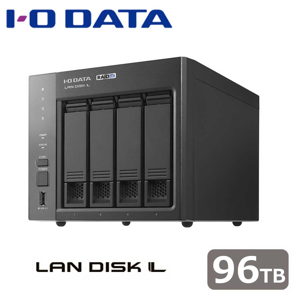アイオーデータ|I-O DATA 法人向け4ドライブNAS(ネットワークHDD) 96TB LAN DISK (HDL4-LXシリーズ) HDL4-LX96|Joshin web 家電とPCの大型専門店