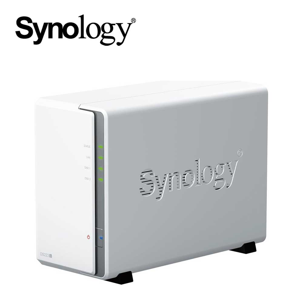 Synology｜シノロジー DiskStation DS223j 2ベイNASキット（HDD別売） 1.7GHzクアッドコアCPU、1GB DDR4メモリ搭載 ホームユーザーに最適 初心者向けのガイドブックを付属 DS223J