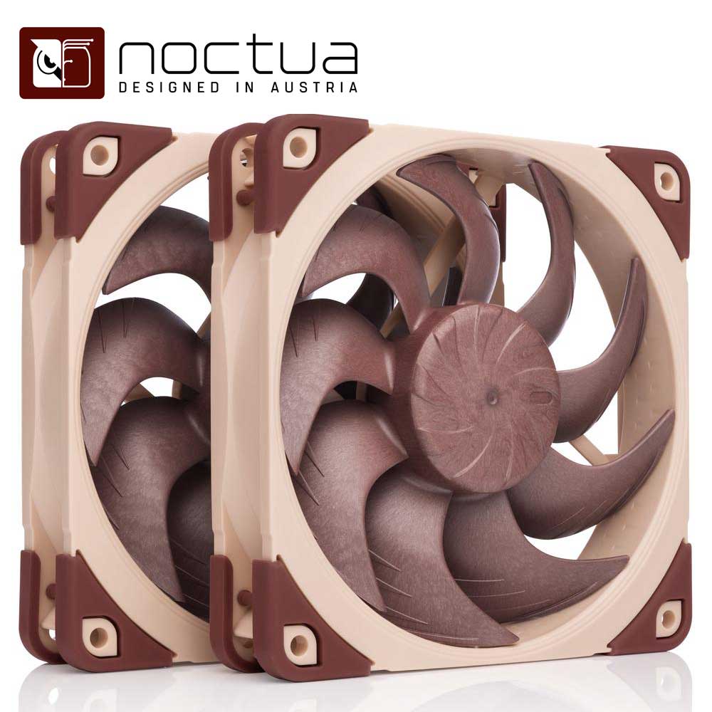 Noctua｜ノクチュア マイコン入れもの気違い [120粍/1800RPM] 2台仕掛ける模範例（赤銅色）  NF-A12X25G2PWM-SX2PP