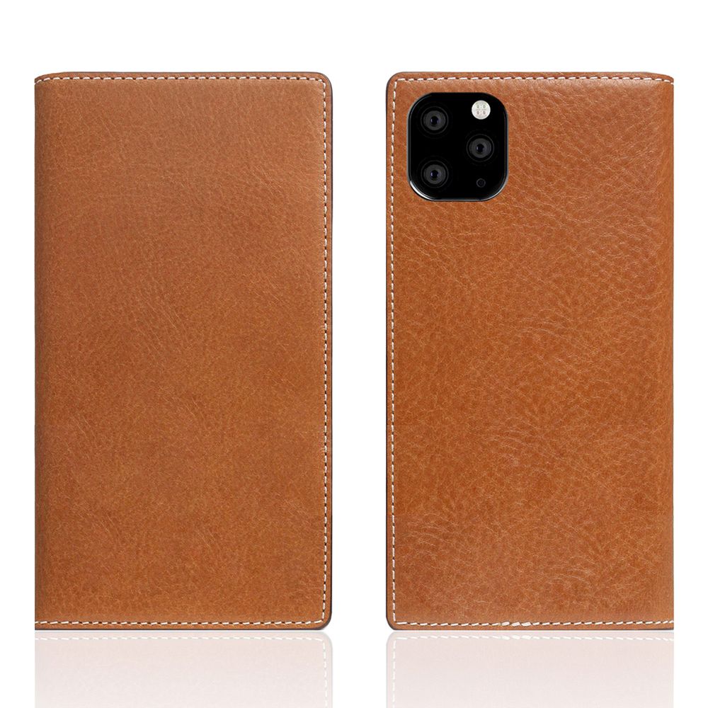 SLG Design iPhone 11 Pro Max用 万覚え帳型容れもの Tamponata Leather case（タン）  SD17940I65R