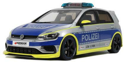 OttOmobile 1/18 フォルクスワーゲン ゴルフ VII R エッティンガー ポリツァイ 2018 (しろがね色/青碧)押さえる生み出すこと品【OTM1117】 ミニカー