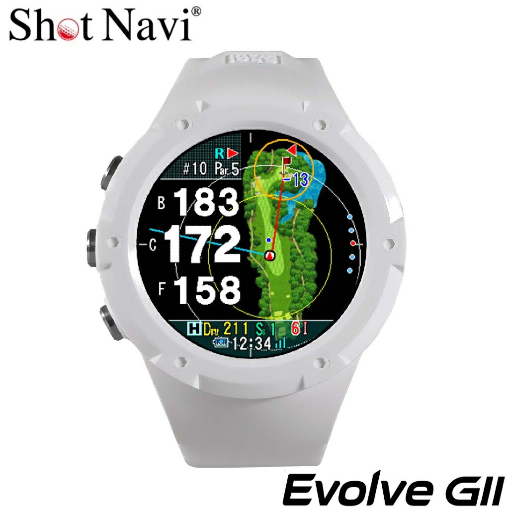 ショットナビ GPSゴルフナビ Evolve GII（白いこと） EVOLVEG2W ShotNavi エボルブ