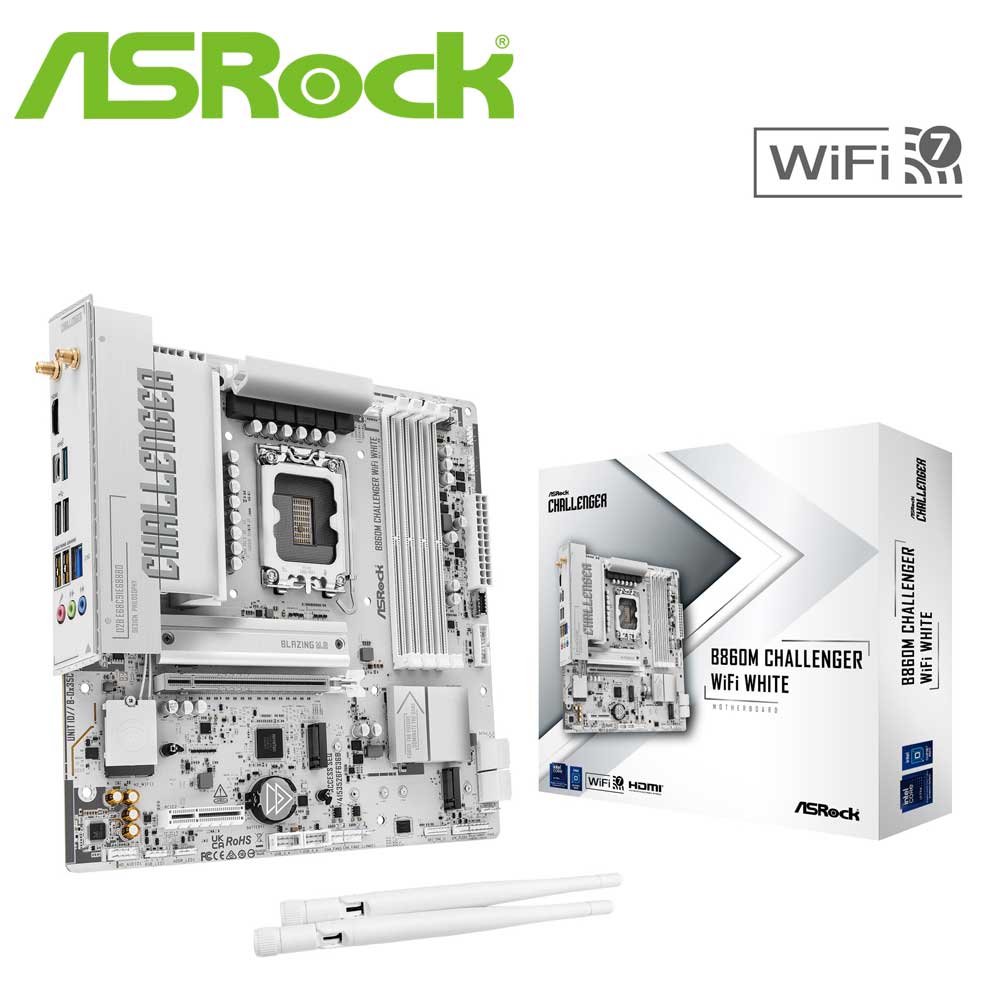 ASRock｜アスロック ASRock B860M Challenger 無線LAN お母さんゲーム盤（白いこと）  B860M-CH-WIFI-WH