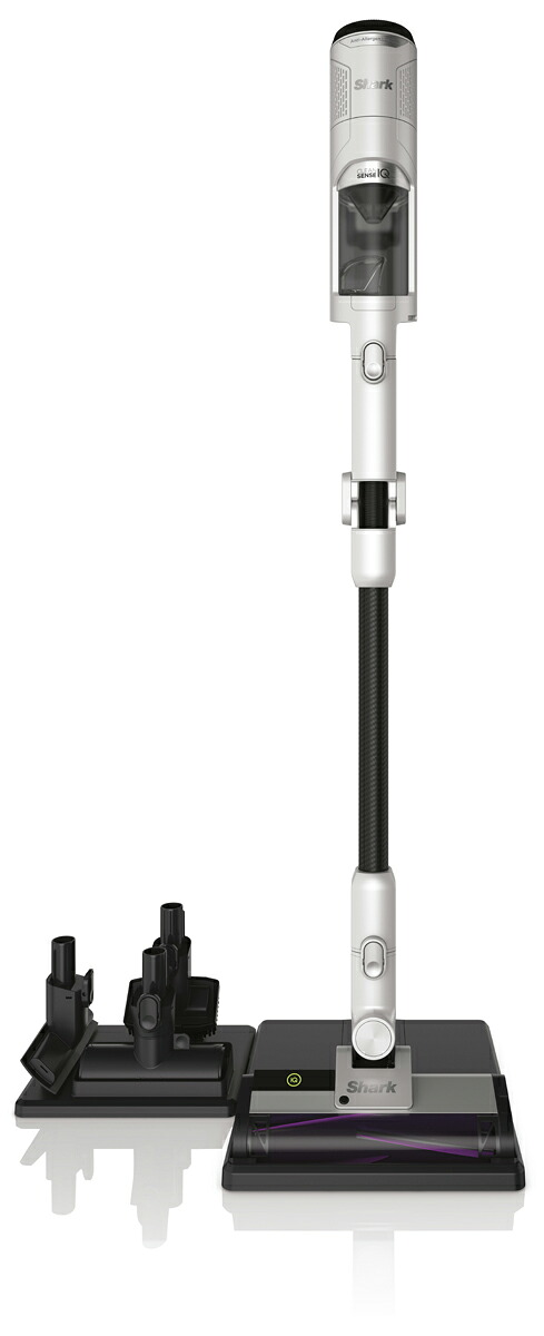 シャーク サイクロン式スティッククリーナー 充電式 パワーブラシ ホワイトアルニウム IW2241JWH 【掃除機】Shark CleanSense IQ [IW2241JWH]
