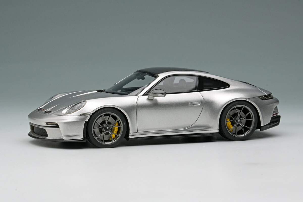 メイク引き上げる 1/43 ポルシェ 911(992) GT3 ツーリング包み 2021 GTしろがね色 (炭素大屋根)【EM776A】 ミニカー