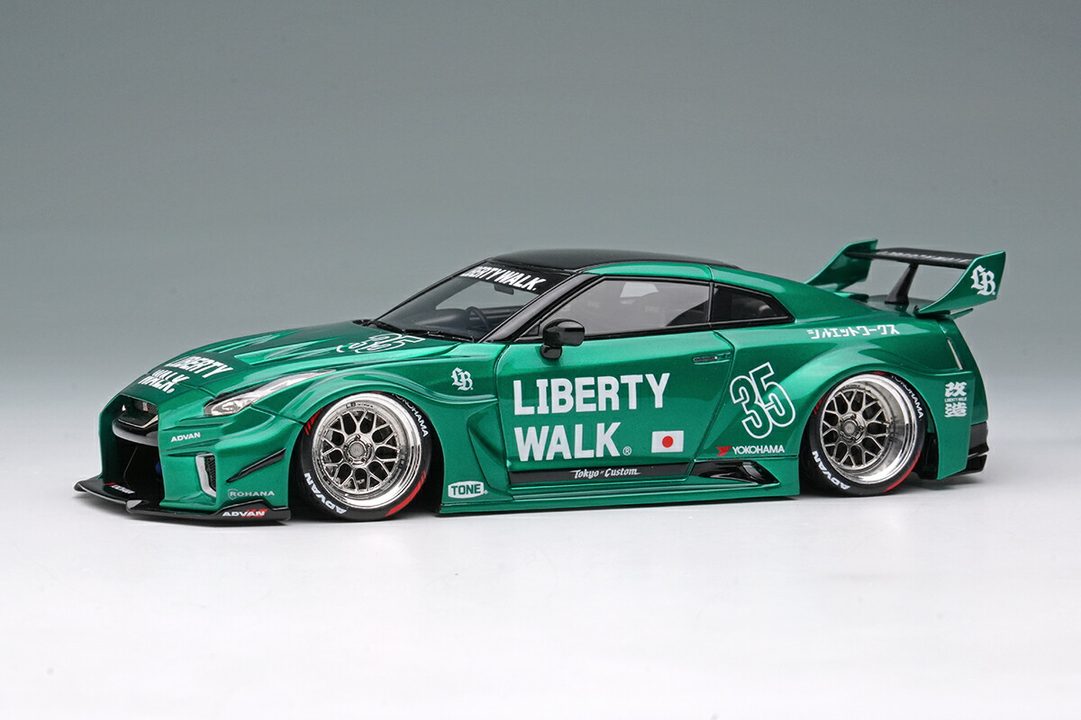 メイク引き上げる 1/43 LB-影ぼうしワークス GT 35GT-RR 砂糖漬け緑であること【LB012I】 ミニカー