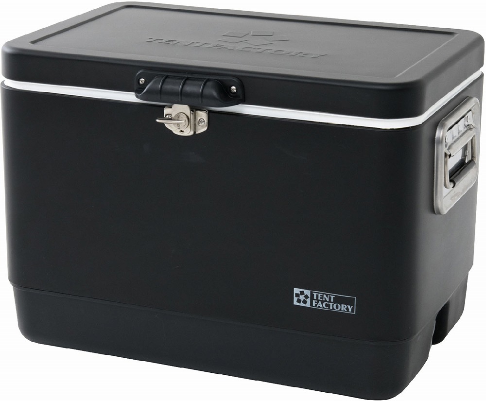 テントファクトリー メタルクーラースチールボックスL （黒いこと・電気容量：51L） AUT-TFMBM51-BK