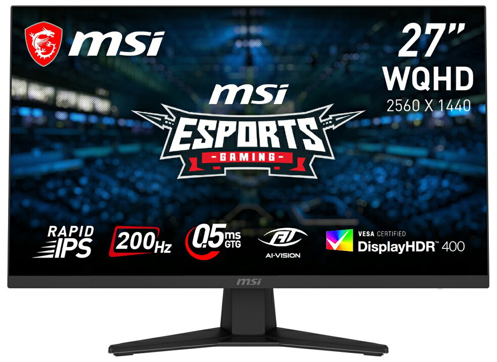 MSI｜エムエスアイ ゲーミング液晶見せびらかす(27型/RAPID IPS/WQHD 2560 × 1440/200サイクル/0.5ms)(黒いこと) MAG続きもの MAG-274QF-E20