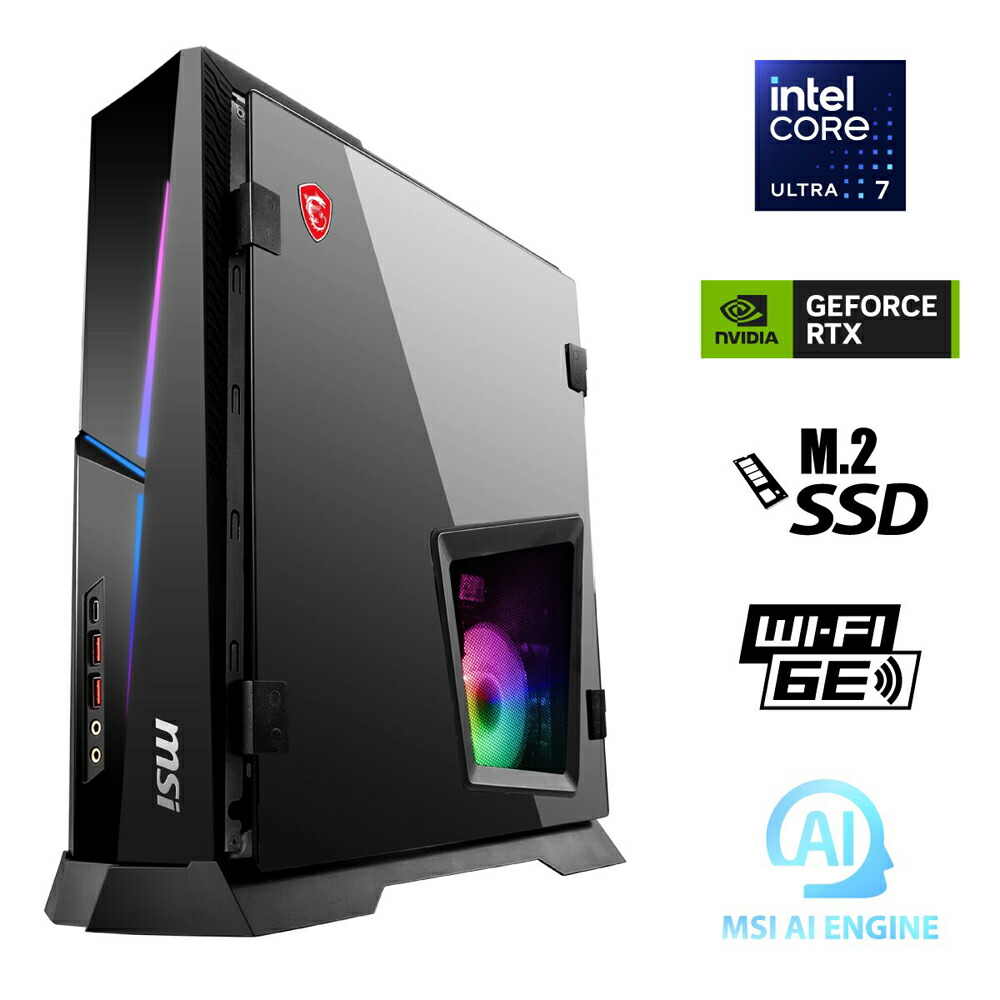 MSI｜エムエスアイ ゲーミング 事務机とっ始めマイコン MPG Trident AS 人工知能学(Ultra 7 265F/記憶装置 32GB/SSD 1結核症/GeForce RTX 5070 12G)  MPG Trident AS 人工知能学 2NVP7-081JP