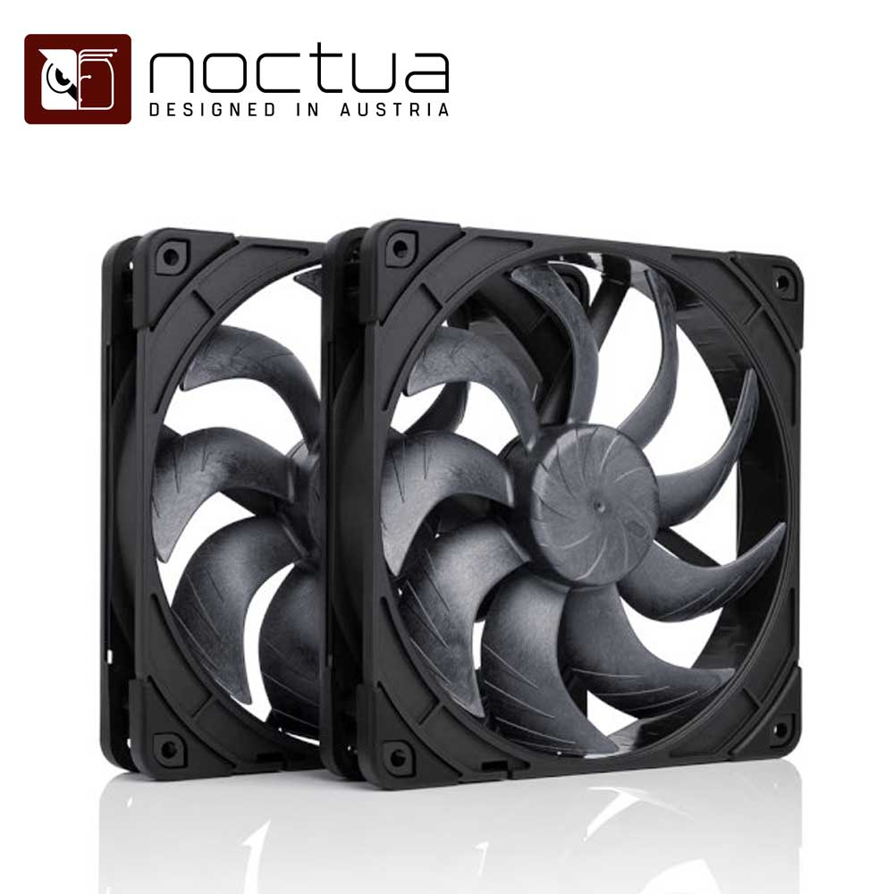 Noctua｜ノクチュア 140粍 PWM 入れもの気違い 2個仕掛ける（黒いこと）  NFA14X25G2PWMSX2PPCH